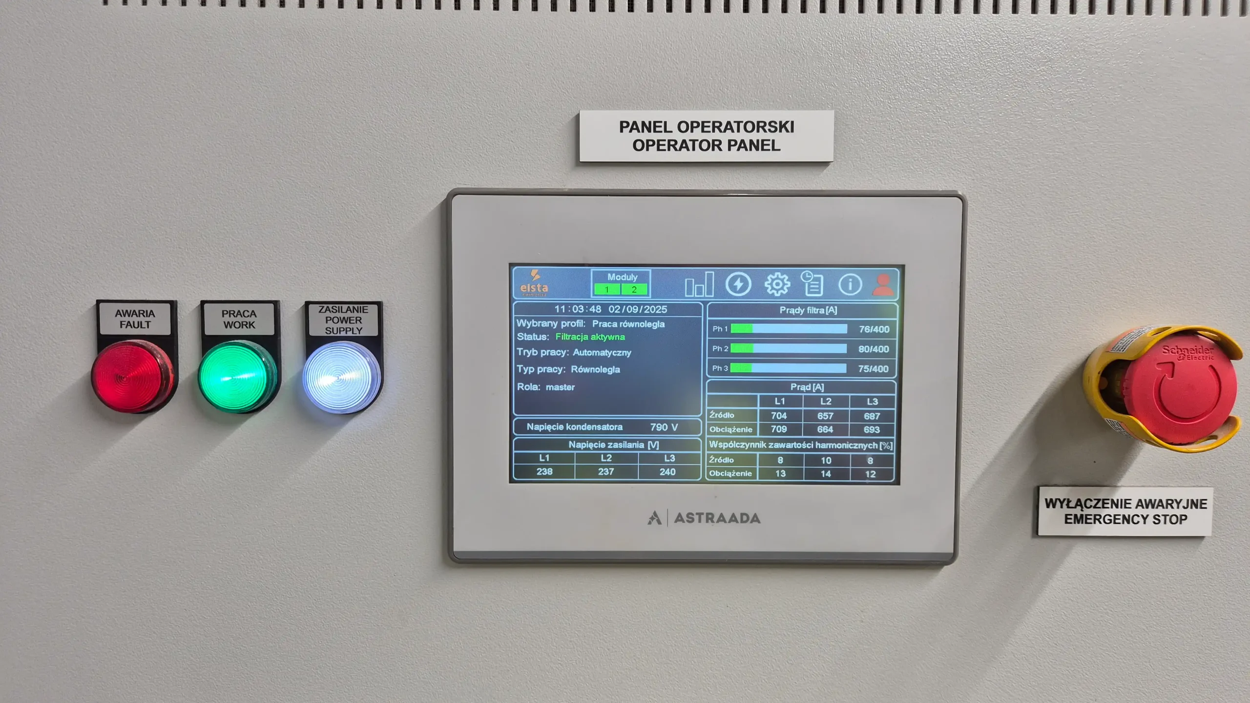 Ekran główny filtra Master