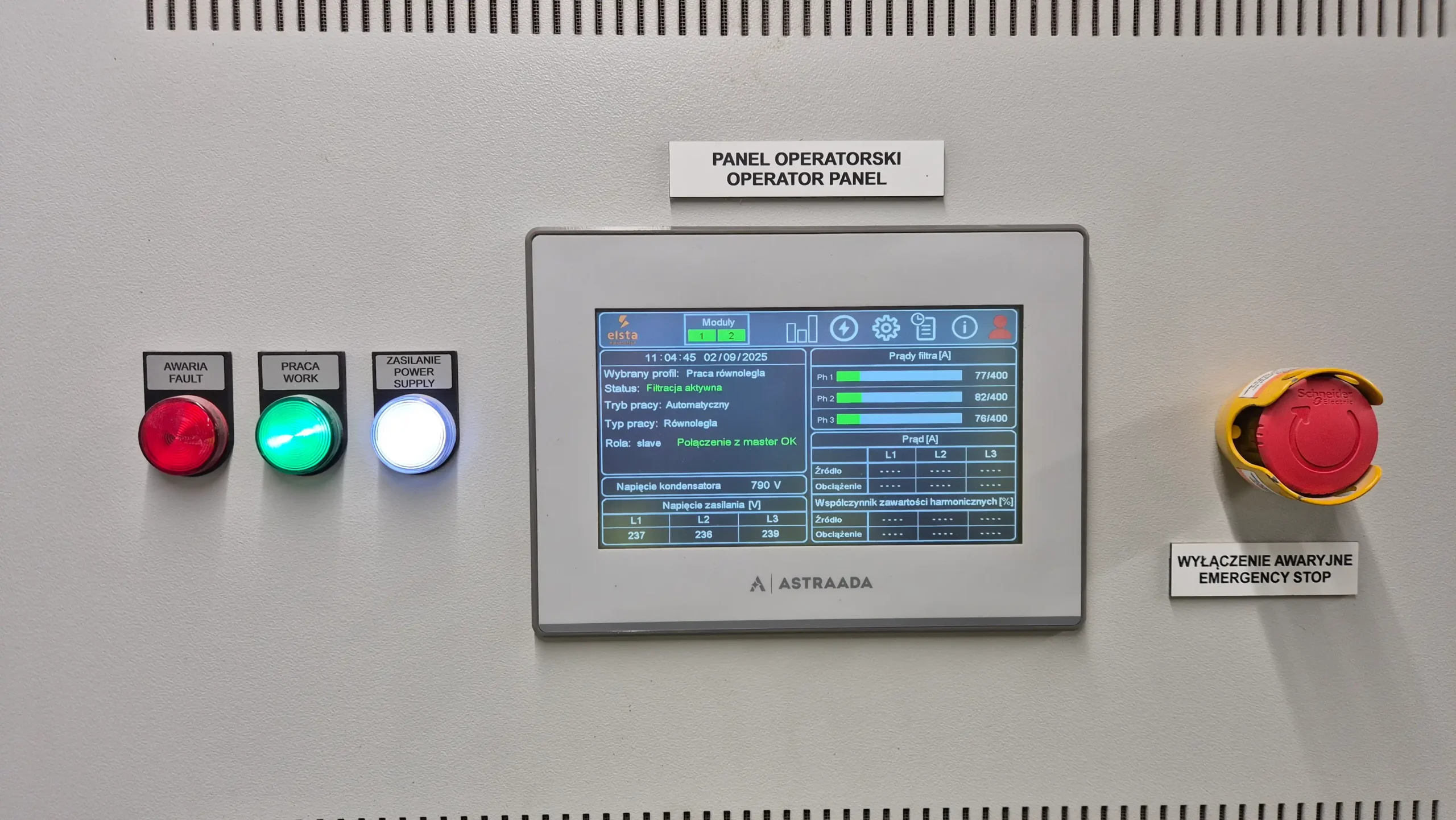 Ekran główny filtra Slave